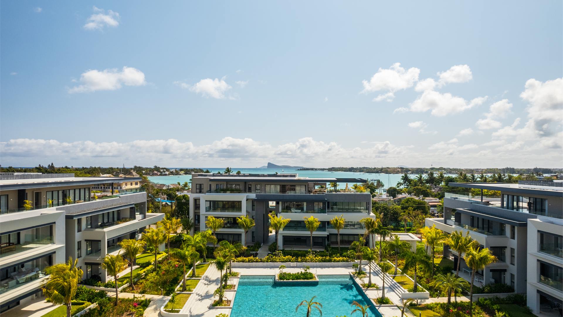 The residences of Mont Choisy La Réserve facing the lagoon in the north of Mauritius